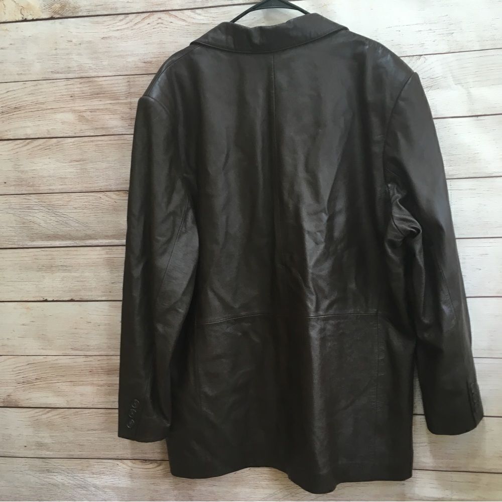ROUNDTREE AND YORKE BLAZER IN BROWN LEATHER - Picture 7 of 9